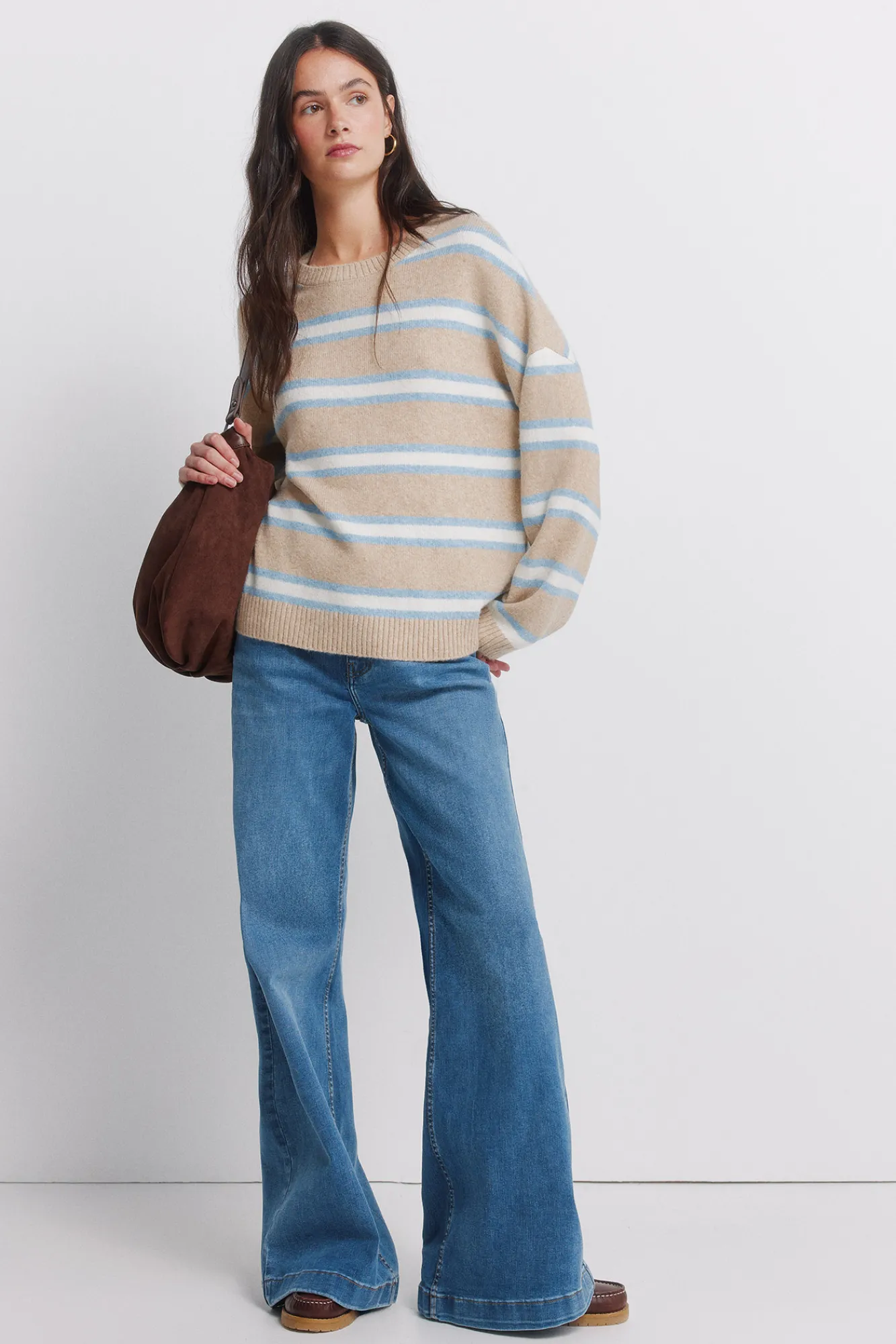 Springfield Pull épaules tombantes bleu
