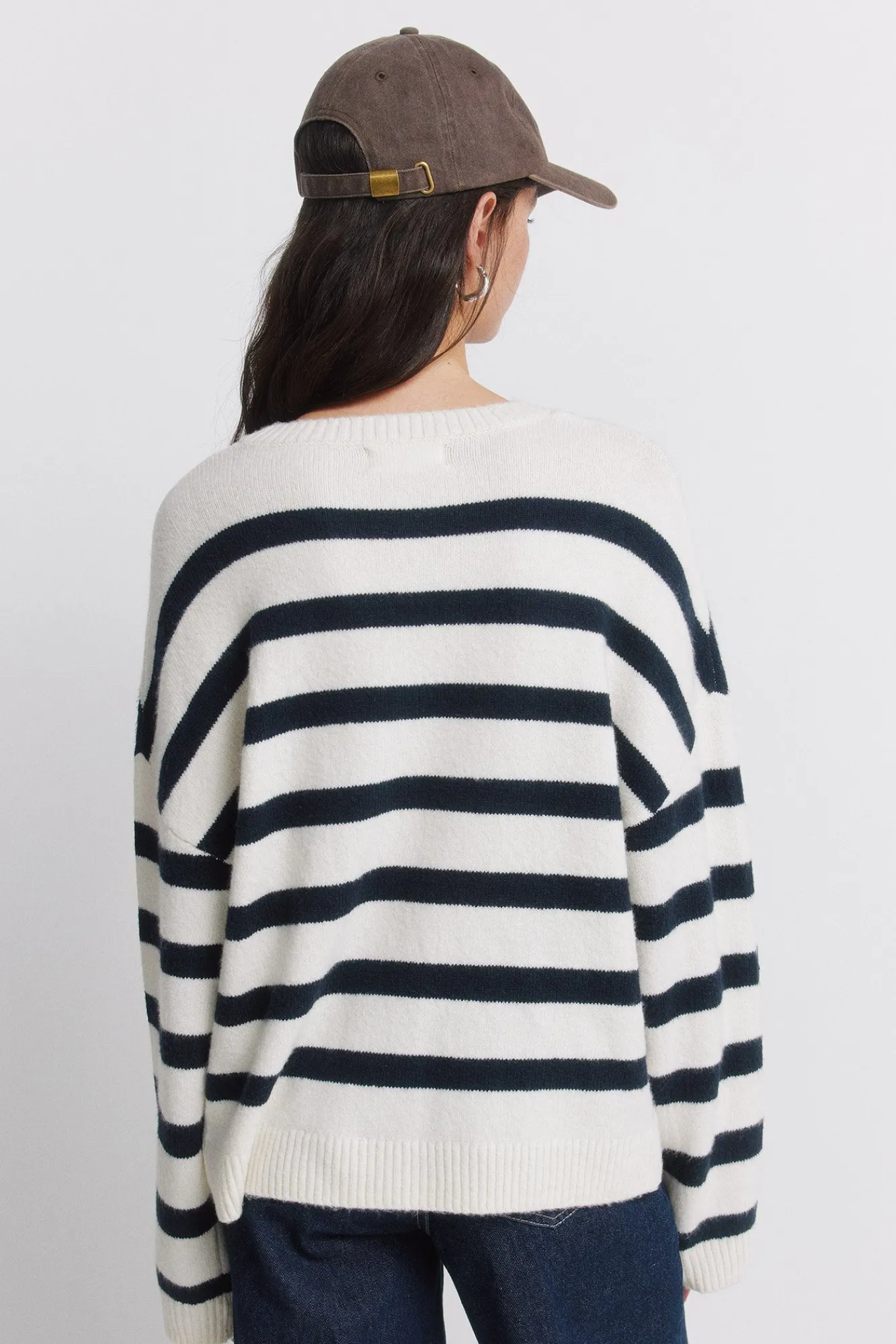 Clearance Springfield Pull épaules tombantes marron