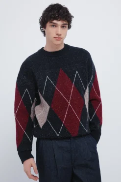 Discount Springfield Pull fantaisie &agrave; motifs de losanges imprimé