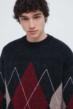 Discount Springfield Pull fantaisie &agrave; motifs de losanges imprimé