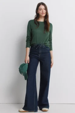 Discount Springfield Pull fin boutons poignets vert