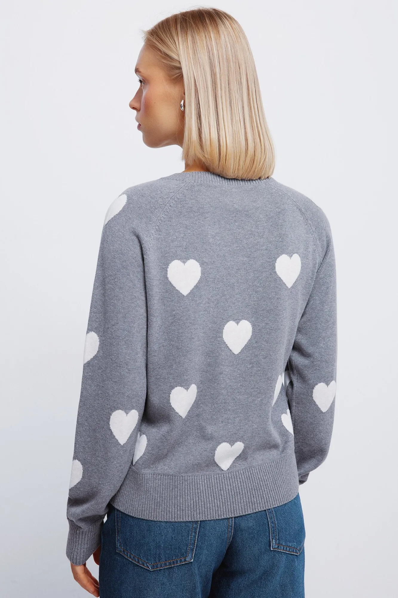 Hot Springfield Pull intarsia gris