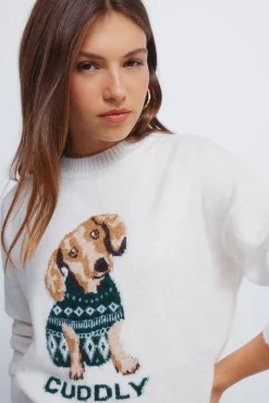 Online Springfield Pull intarsia pour chien &laquo;Cuddly&raquo; blanc