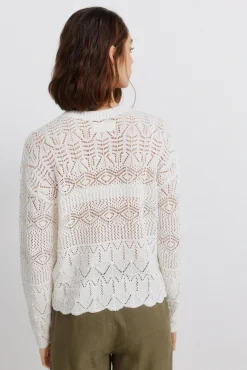 Springfield Pull pointelle marron