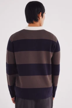 Outlet Springfield Pull polo &agrave; larges rayures nude