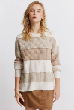 Best Springfield Pull rayures de Durban marron