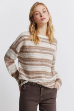 New Springfield Pull rayures dégradées nude