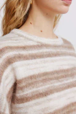 New Springfield Pull rayures dégradées nude