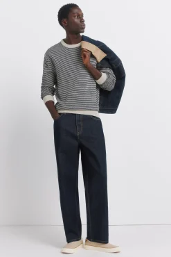 New Springfield Pull structuré bicolore bleu