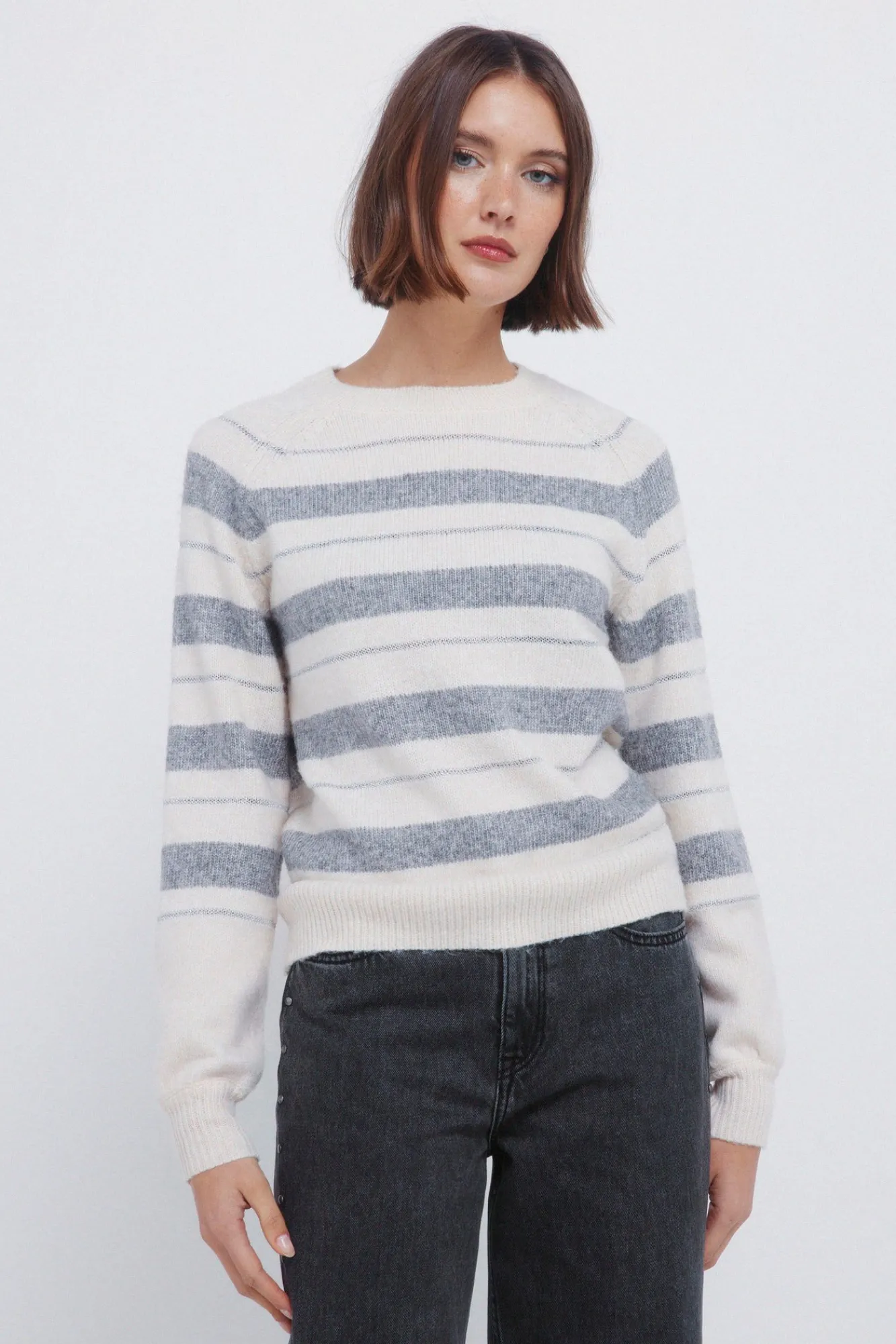 Best Springfield Rayures en pull beige