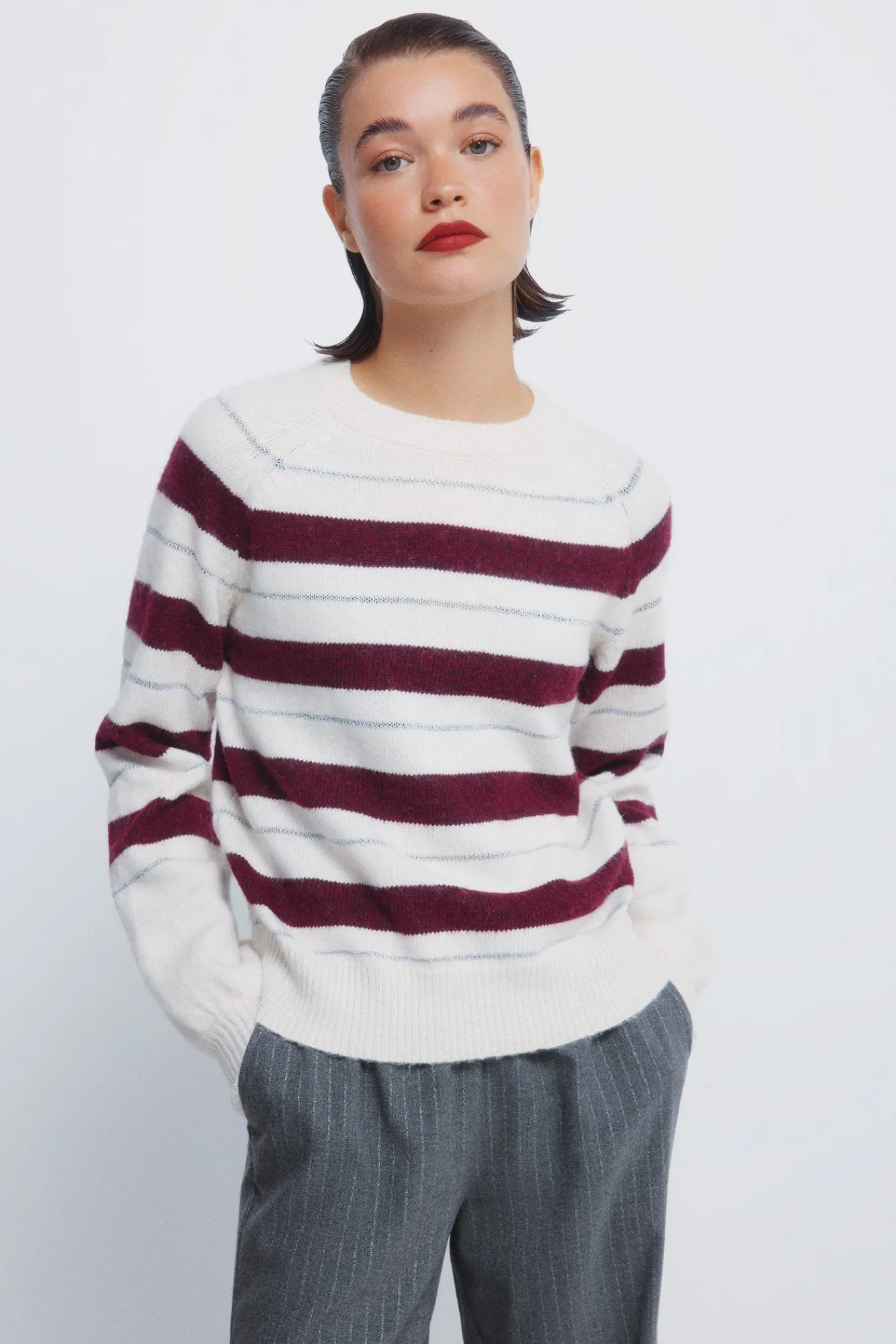 Best Springfield Rayures en pull rouge