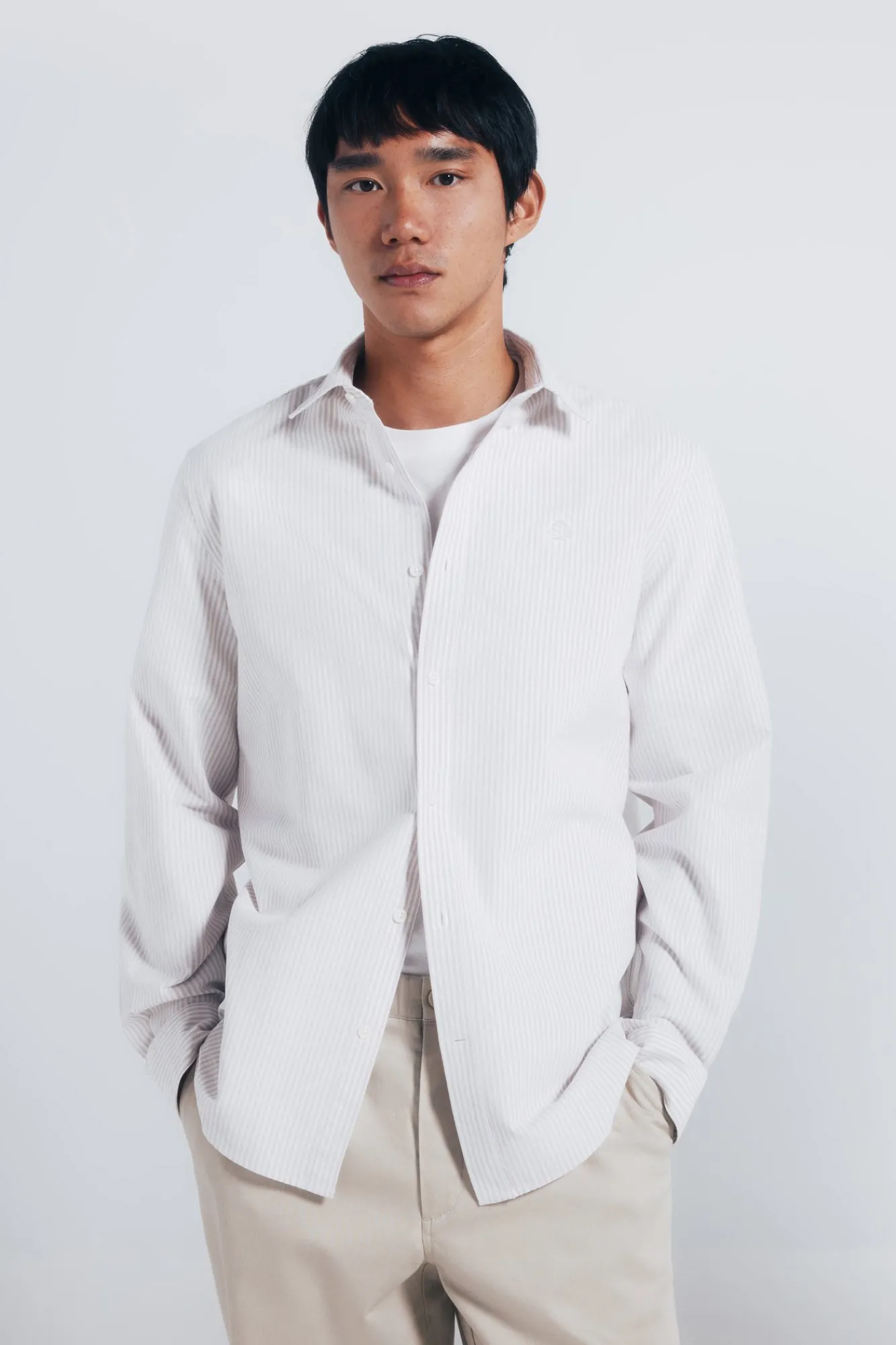 Best Springfield Rayures Oxford rayée gris