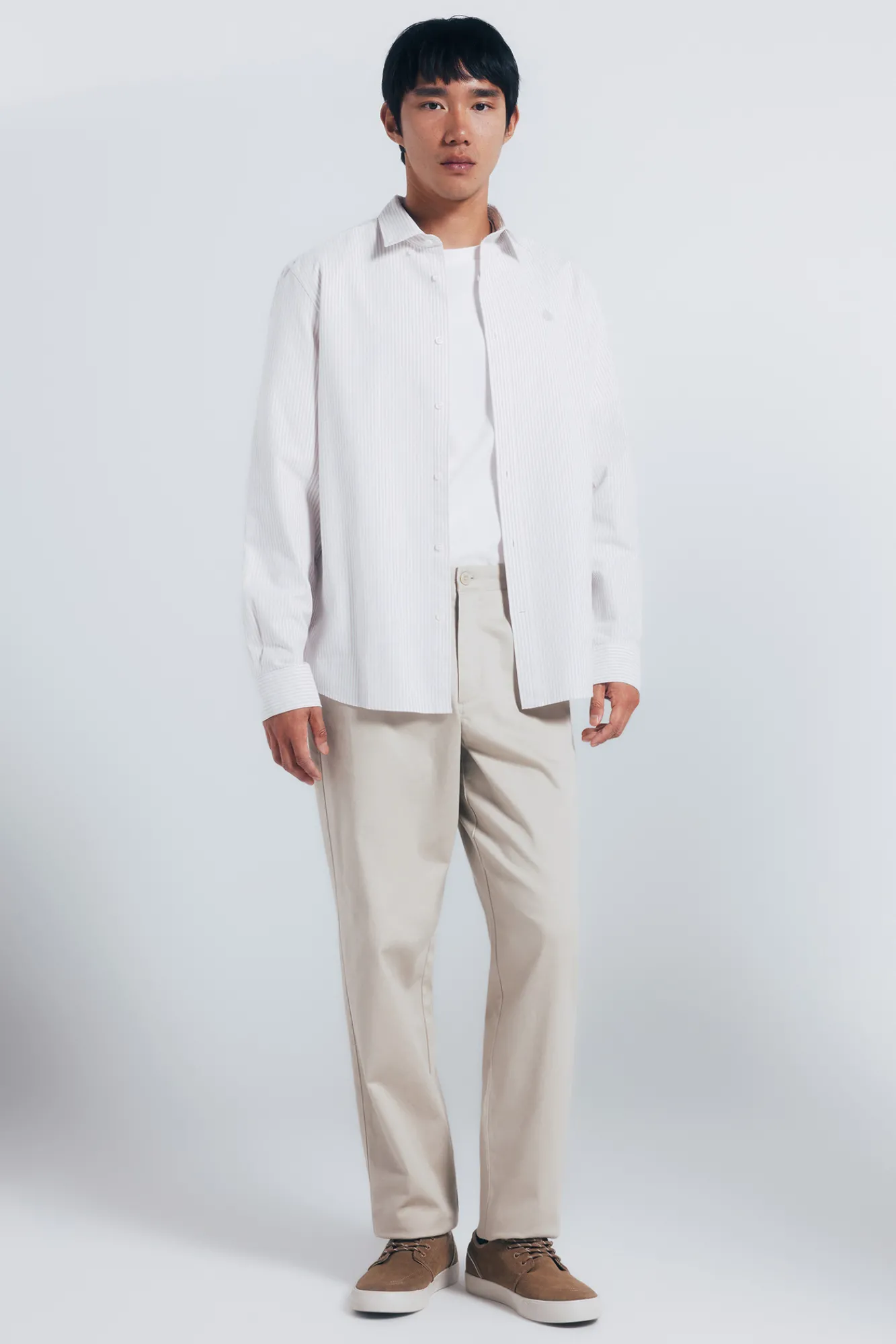 Best Springfield Rayures Oxford rayée gris