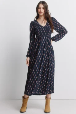 Clearance Springfield Robe &agrave; d&eacute;collet&eacute; volant&eacute; bleu
