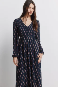Clearance Springfield Robe &agrave; d&eacute;collet&eacute; volant&eacute; bleu