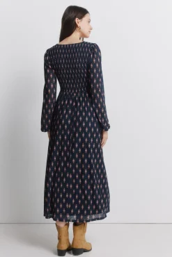 Clearance Springfield Robe &agrave; d&eacute;collet&eacute; volant&eacute; bleu