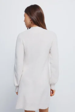 Online Springfield Robe courte en en maille torsadée blanc