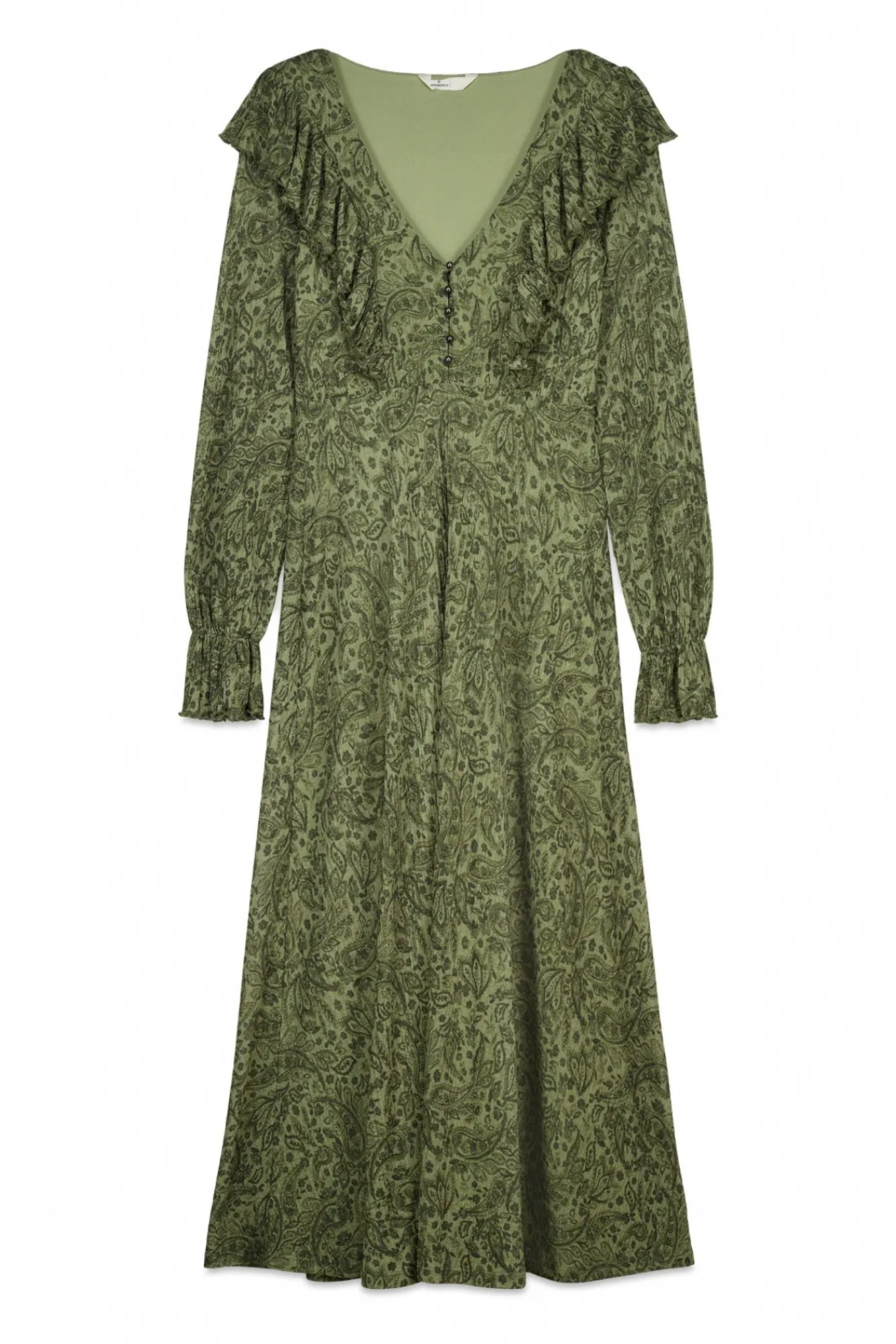 Clearance Springfield Robe imprimée verte beige