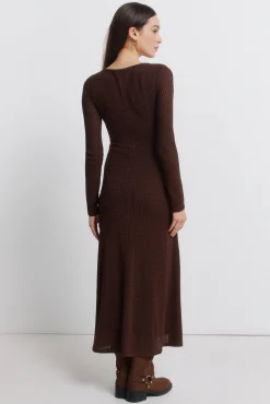 Springfield Robe midi à décolleté perle nude