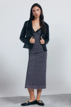 Sale Springfield Robe nuisette midi noir