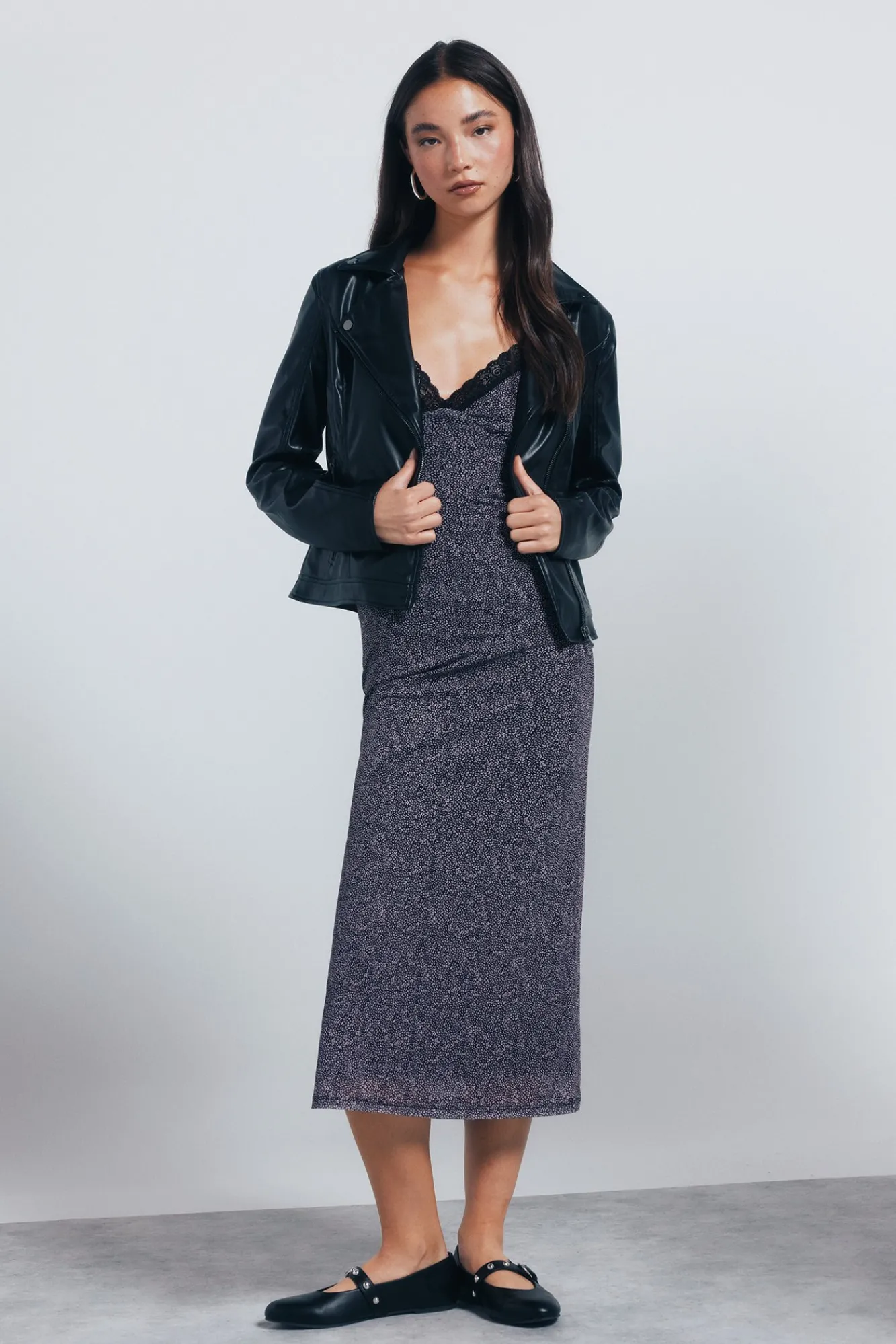 Sale Springfield Robe nuisette midi noir