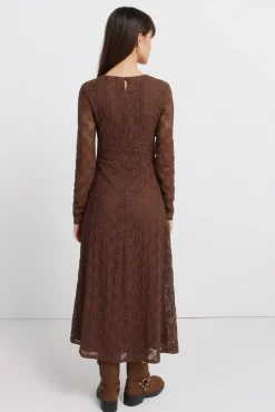 Sale Springfield Robe structur&eacute;e manches longues nude