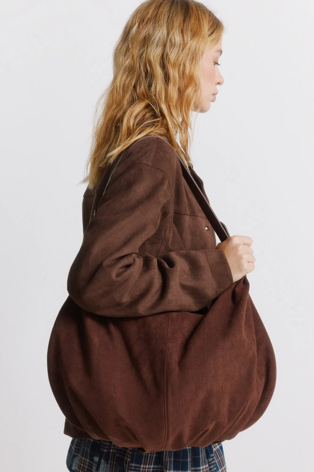 Best Springfield Sac bandoulière effet daim nude