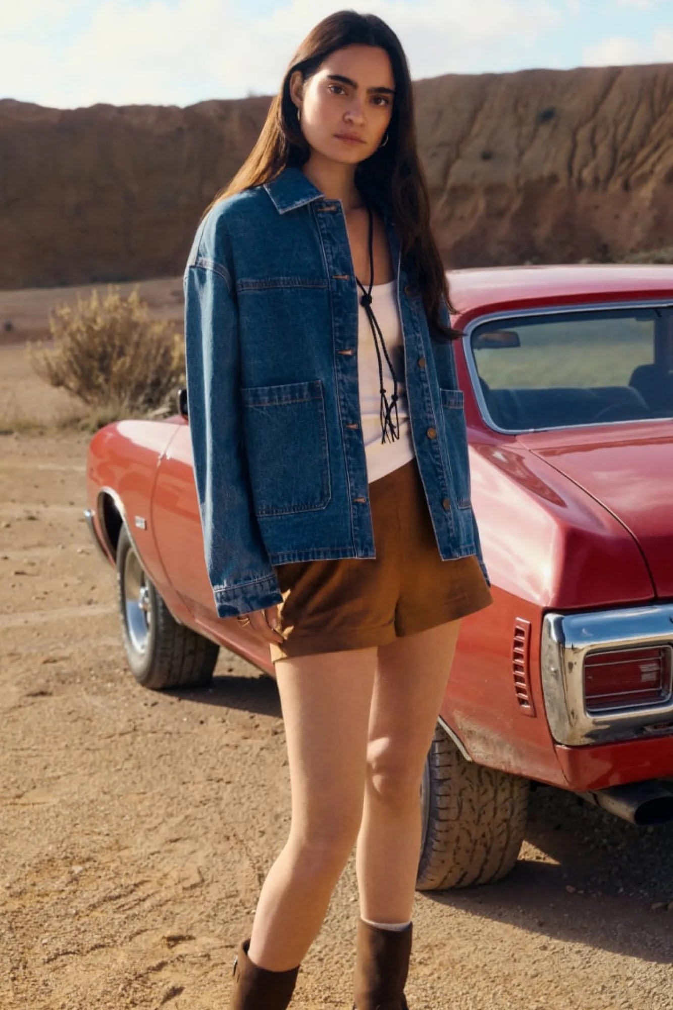 Clearance Springfield Short en daim synthétique nude