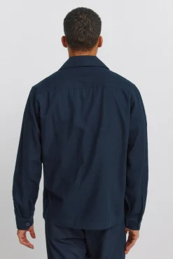 Springfield Surchemise en coton slub bleu