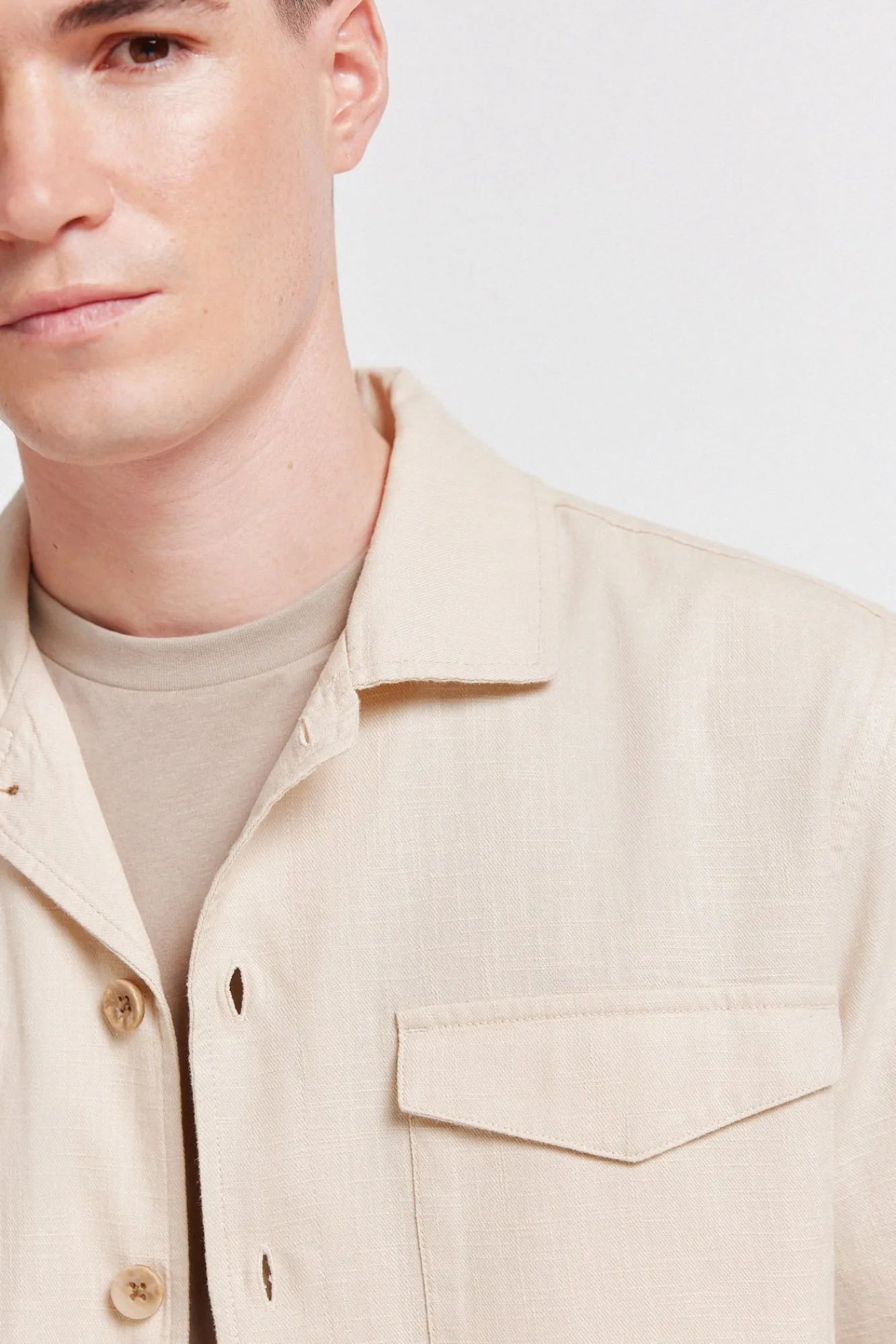 New Springfield Surchemise overshirt fit nude