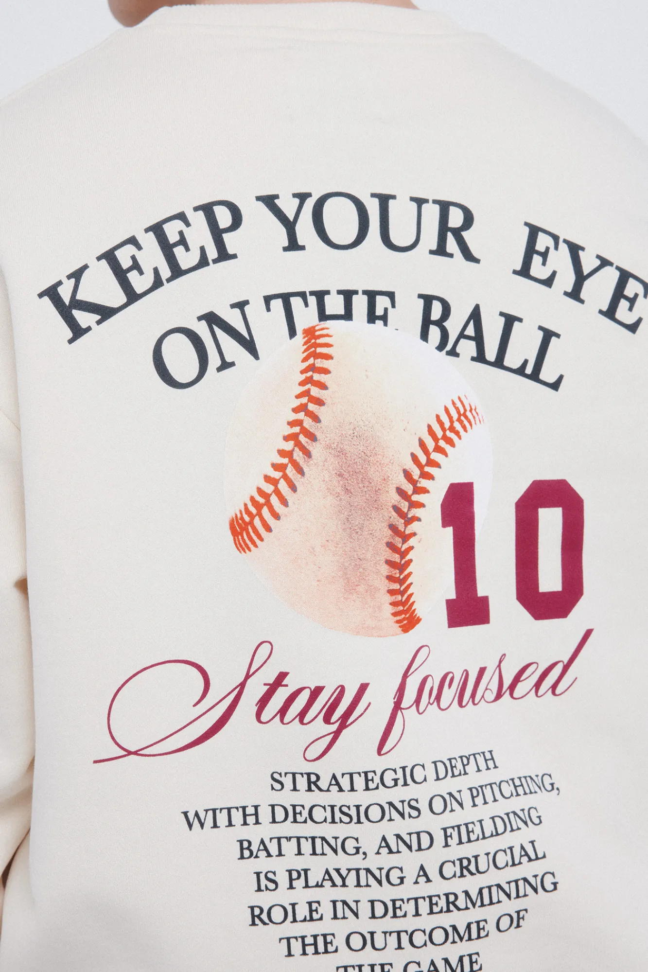 Outlet Springfield Sweat- col ras du cou Ball 10 blanc