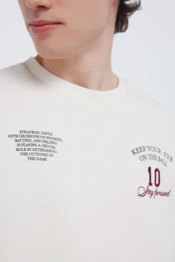 Outlet Springfield Sweat- col ras du cou Ball 10 blanc