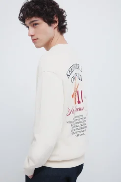 Outlet Springfield Sweat- col ras du cou Ball 10 blanc