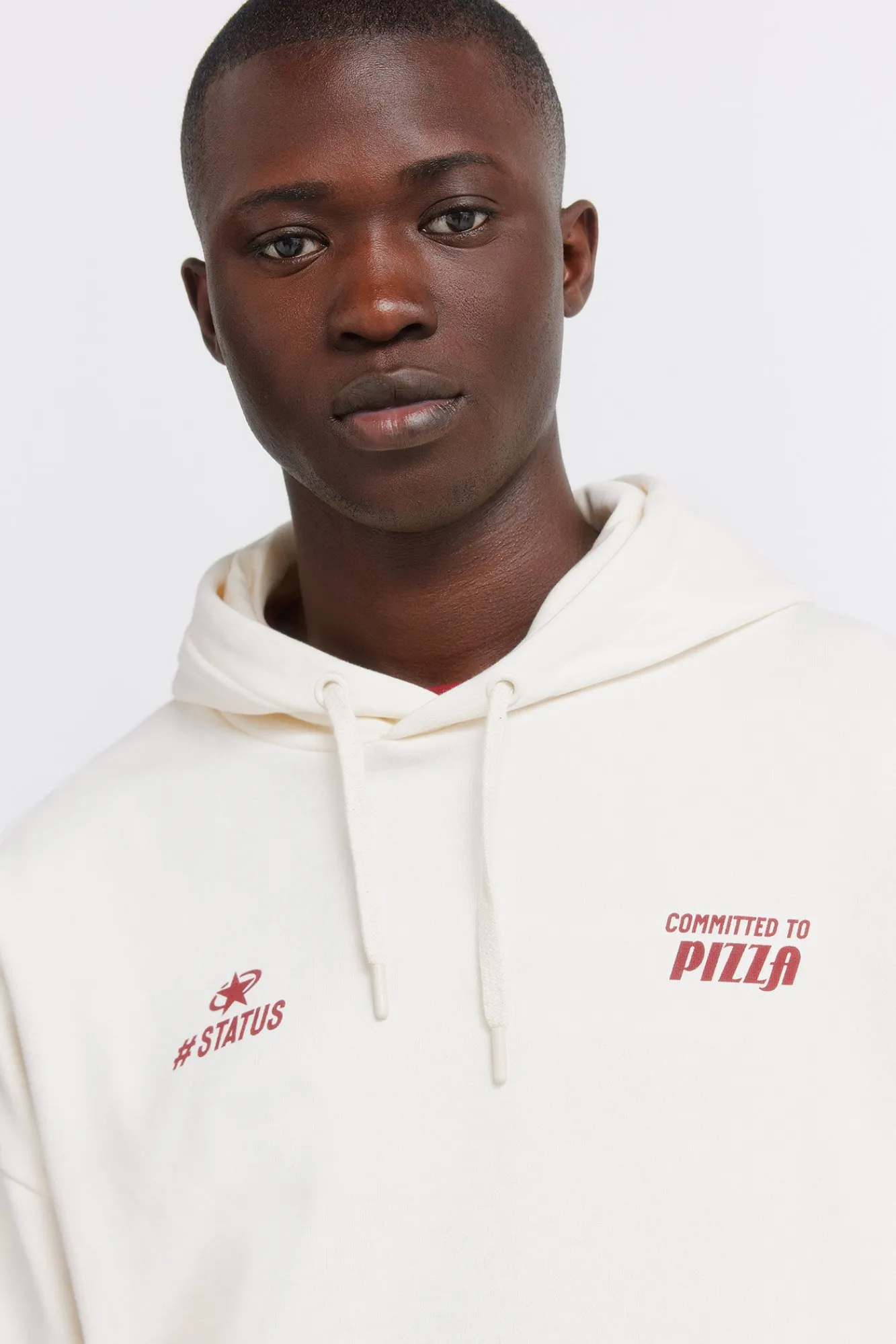 Best Springfield Sweat-shirt à capuche pizza blanc