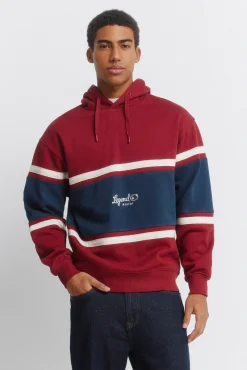 Hot Springfield Sweat-shirt à capuche à découpes rouge