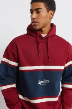 Hot Springfield Sweat-shirt à capuche à découpes rouge