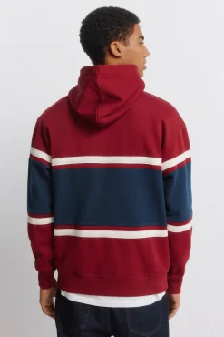 Hot Springfield Sweat-shirt à capuche à découpes rouge