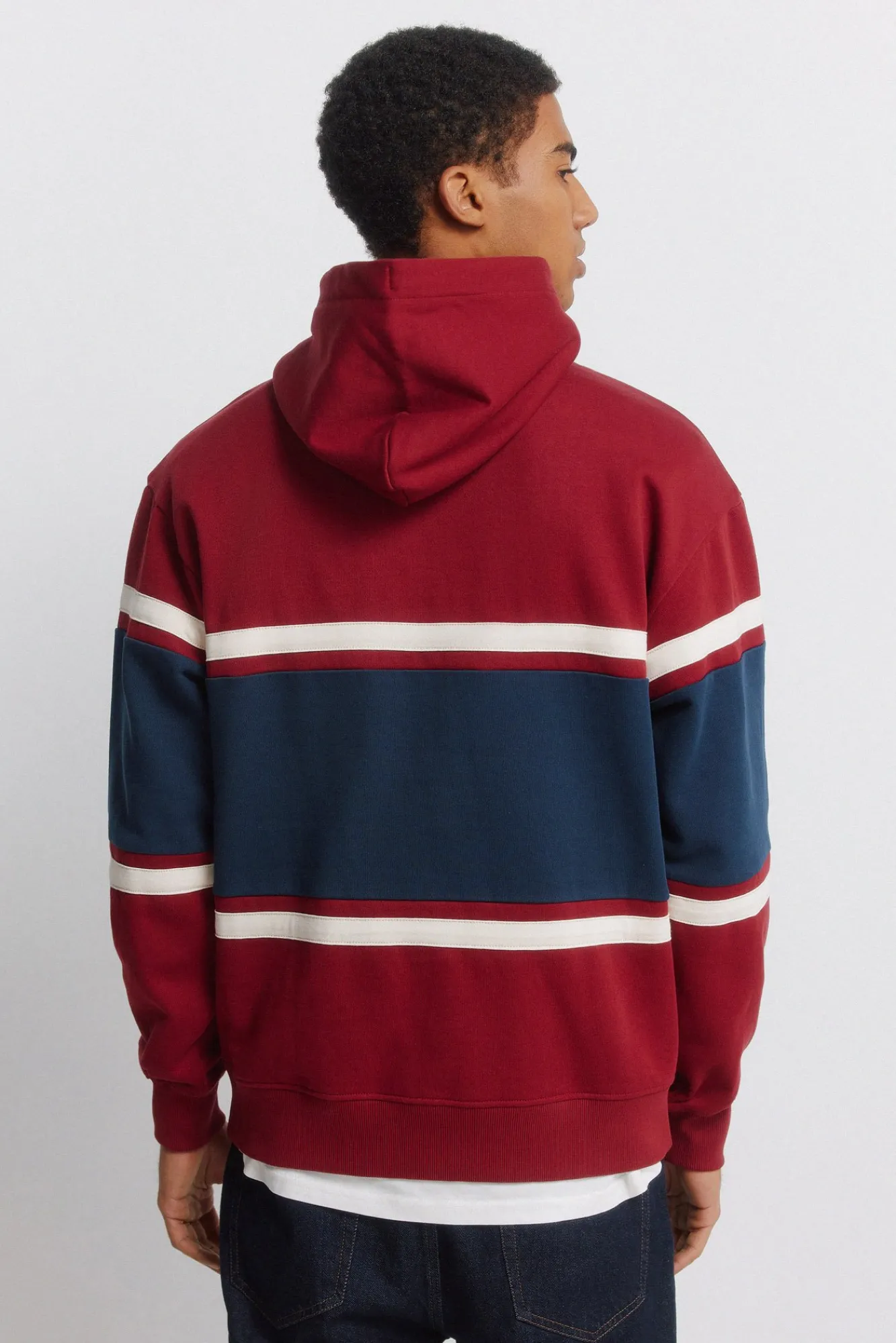 Hot Springfield Sweat-shirt à capuche à découpes rouge