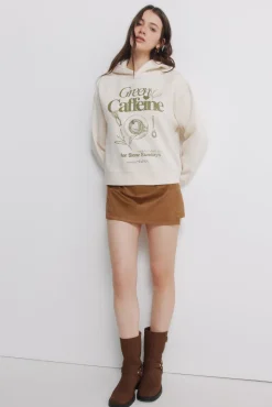 Outlet Springfield Sweat-shirt &agrave; capuche marron