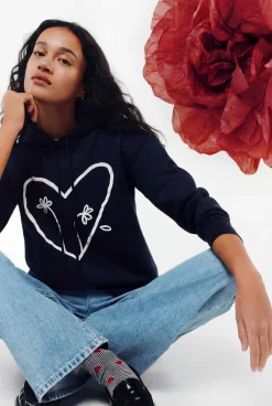 Clearance Springfield Sweat-shirt à deux fleurs noir