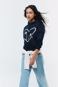 Clearance Springfield Sweat-shirt &agrave; deux fleurs noir