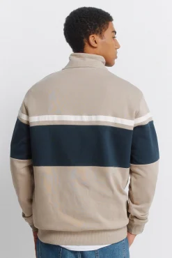 Discount Springfield Sweat-shirt à fermeture à découpes nude