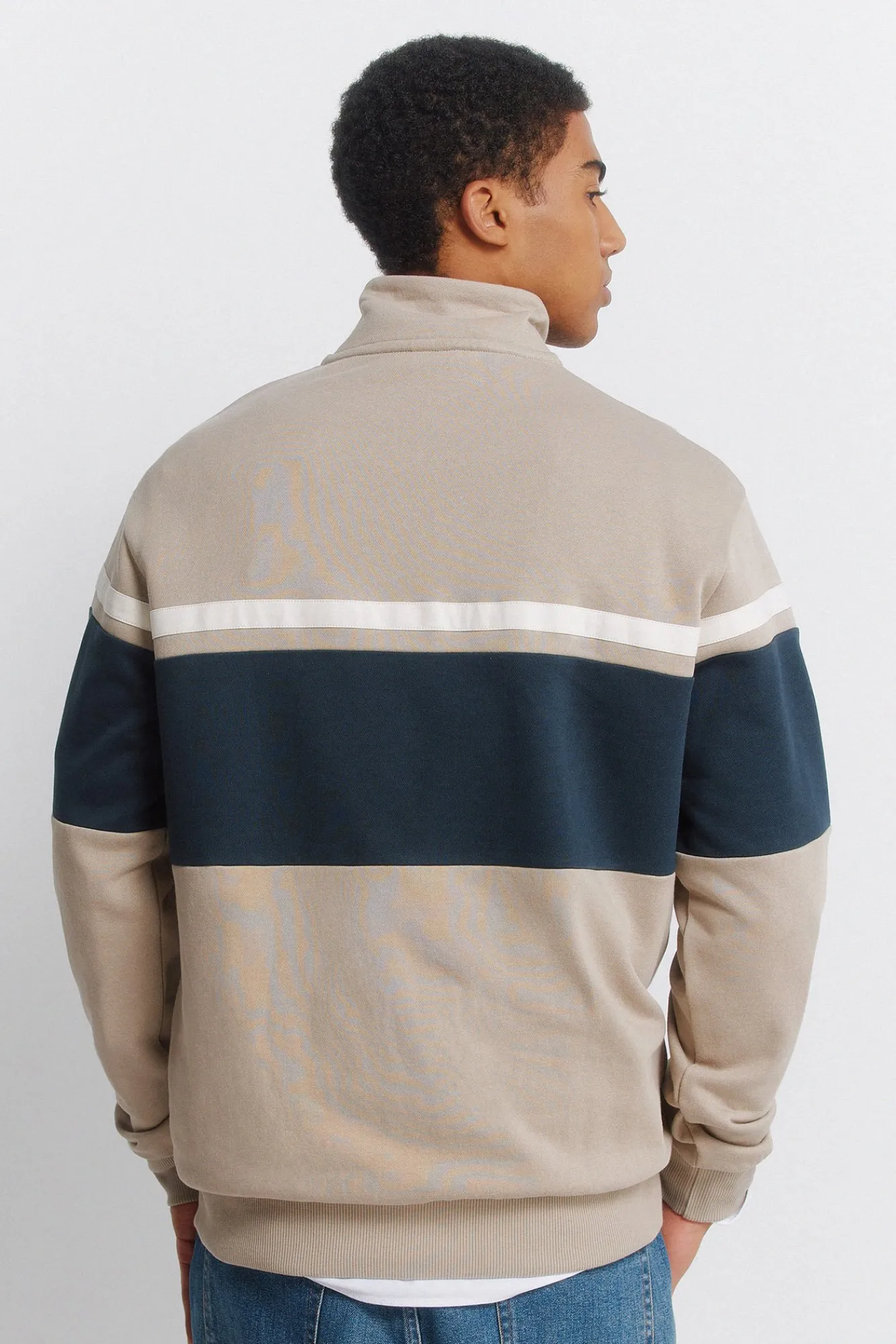 Discount Springfield Sweat-shirt à fermeture à découpes nude