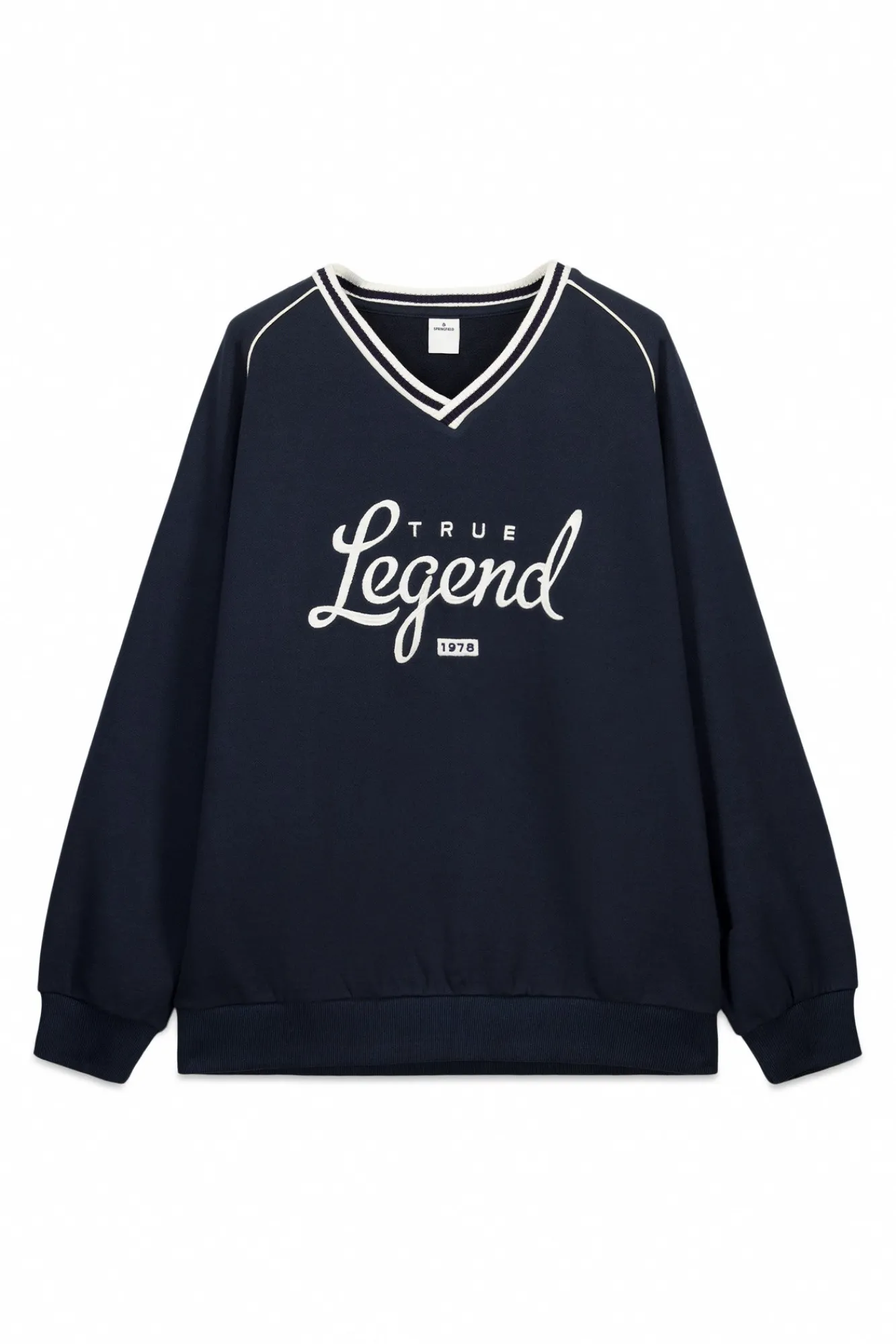 Sale Springfield Sweat-shirt col en V Legend bleu
