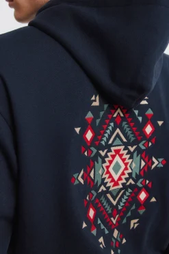 Clearance Springfield Sweat-shirt ethnique bleu
