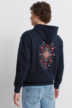 Clearance Springfield Sweat-shirt ethnique bleu