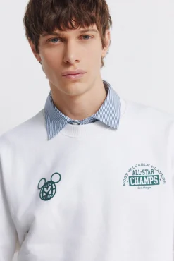 Outlet Springfield Sweat-shirt Mickey blanc
