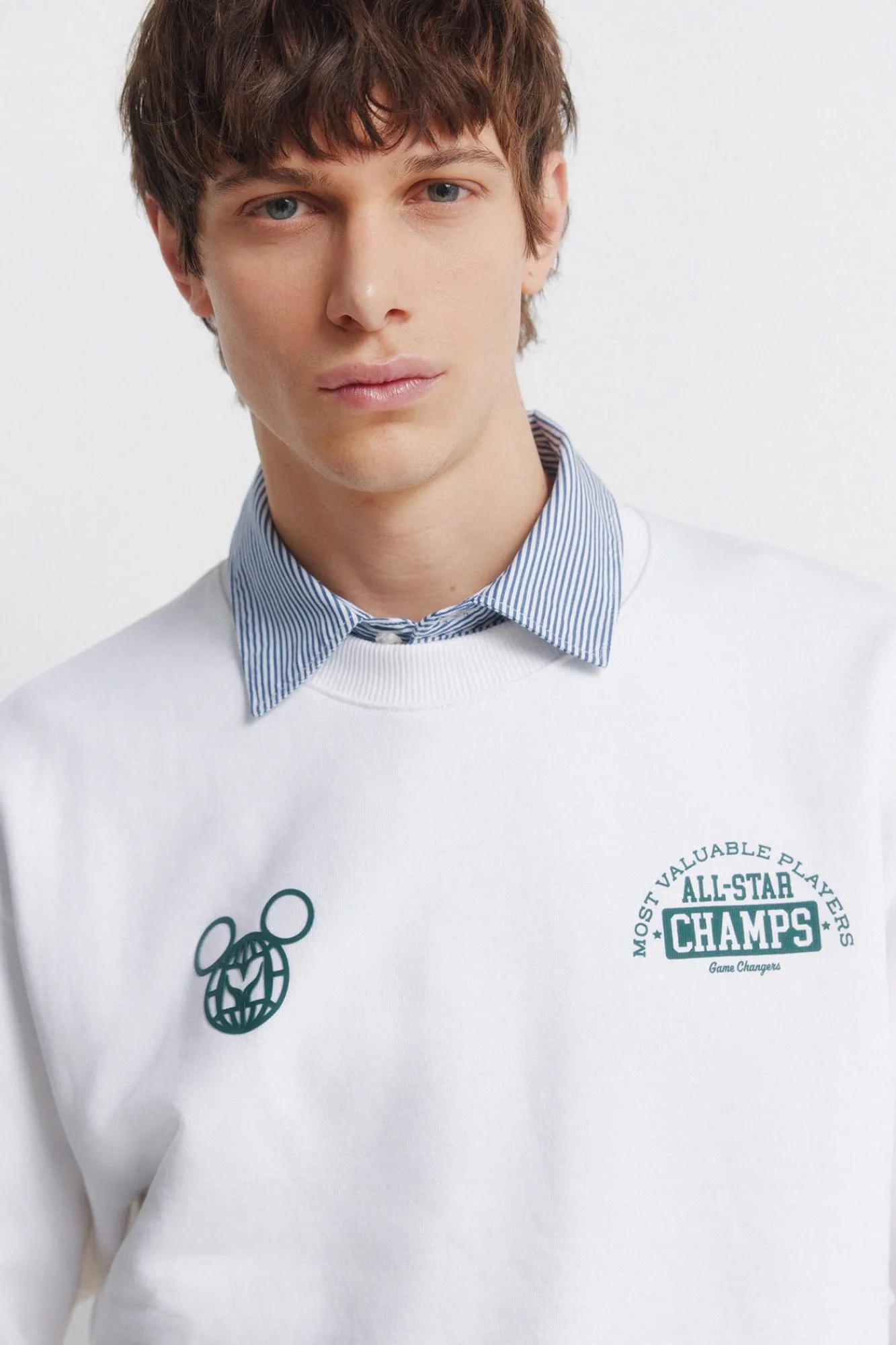 Outlet Springfield Sweat-shirt Mickey blanc