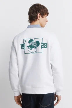 Outlet Springfield Sweat-shirt Mickey blanc