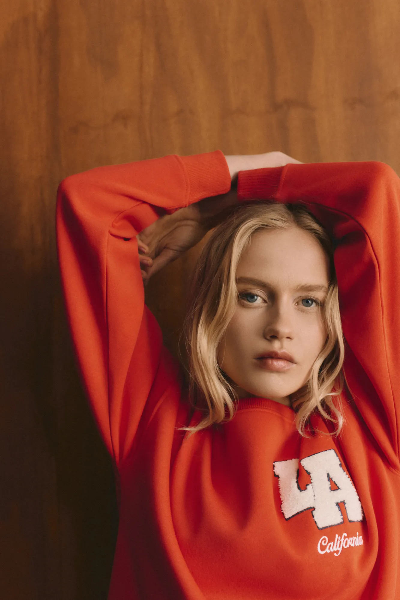 Sale Springfield Sweat-shirt "L.A" rouge